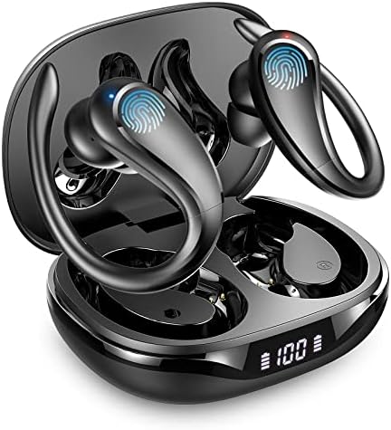 Безжични Слушалки, Спортни Слушалки Bluetooth 5.3 с заушниками, Безжични Bluetooth Слушалки с заушниками 40Н, Водоустойчив Безжични слушалки