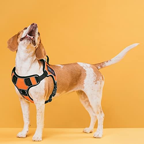 Шлейка за кучета Dogline Quest с подвижни ивици от 3D гума за служебни кучета, Отразяваща Мек Удобен Жилетка за кучета с быстросъемными двойни катарами, Черна Фитинги и др?