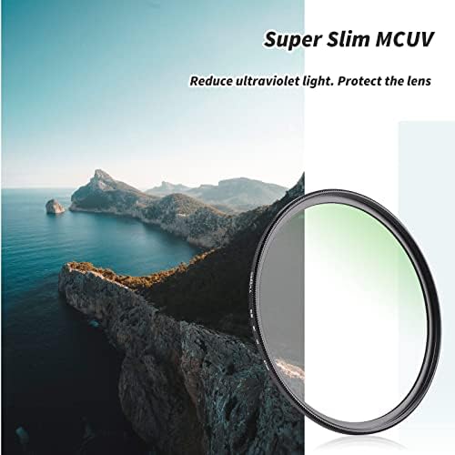UV-филтър 49 мм МС, на ЗЕЛЕНО.L ултра тънък Защитен филтър, Устойчив на надраскване UV филтър с Многослойно покритие за обектива на камерата