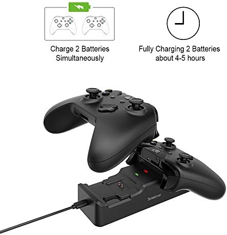 Зарядно устройство за контролер Smatree, Съвместима с безжичен контролер Xbox One /Xbox One X/Xbox One S/Xbox One Elite, Акумулаторни