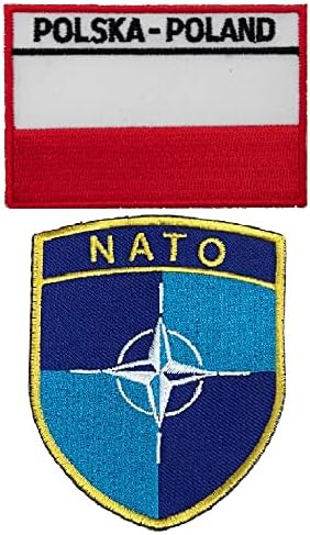Полева яке A-ONE с нашивкой на Алианса НАТО + Нашивка с флага на Полша от естествена кожа, Емблемата на Военна форма, на Железопътната