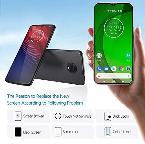 Подмяна на екрана YWLRONG за Motorola Moto Z4 XT1980 OLED LCD дисплей за Смяна на сензорен екран Дигитайзер за Motorola Moto Z4