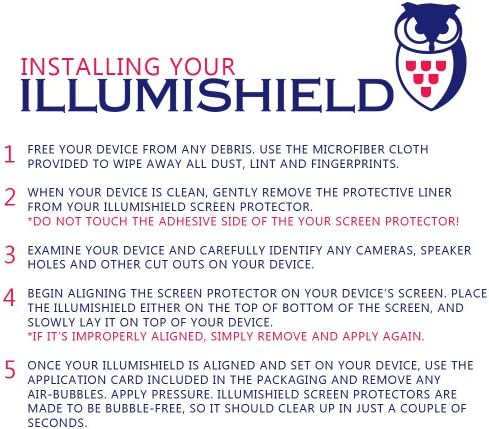Защитно фолио ILLUMISHIELD, съвместима с Fire 7 (2019, 9-то поколение) (съвместим с детски издание 2019) (2 опаковки), защитно фолио Clear HD Shield за предпазване от мехурчета и пръстови о