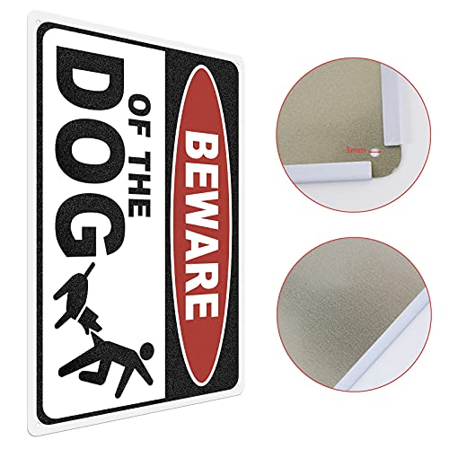HANTAJANSS Предупредителен метален знак Пази се от кучето, 8 x 12, без ръжда, с UV-печат, устойчива на атмосферните влияния, лесно монтируемый, трайни ретро-твърд знак за сиг?