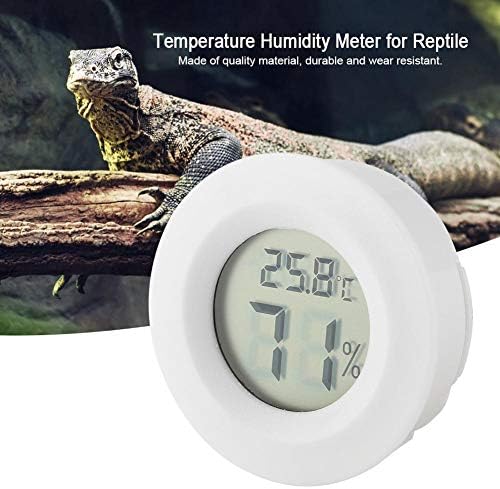 Мини Цифров Термометър, Влагомер Влажността В Помещението следи Температурата пълзящо растение с Голям LCD дисплей и осветление (Бяло)