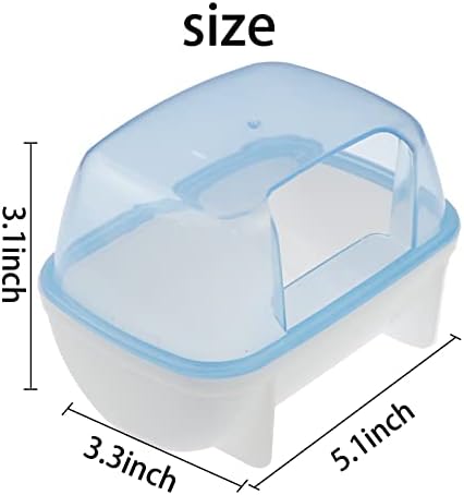 Knchy 2 Опаковката Контейнер За Баня с Пясък за Хамстери, Прозрачна Пластмасова Кутия За Душ за Баня за Хамстери, Прозрачен Инструмент За Почистване на Вани за Домашни