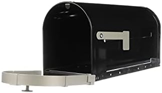 Пощенска кутия Brunswick Large, Стоманена, с монтиране на стълб, Черен с матово покритие от никел