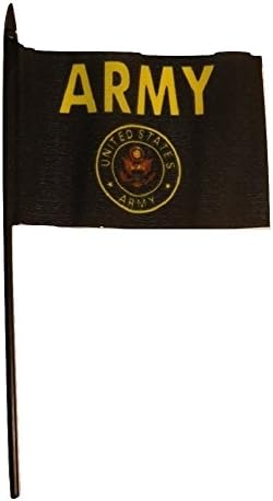 Герб, Печат на Армията на САЩ, 4 x6 Флаг Настолен Комплект Настолен Пръчка Черен Жезъла на Черна Основа