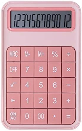 Настолен калкулатор CUJUX с 12 Числа, по-Големи бутони, Сладък Карамел Цвят, Финансов инструмент за водене на счетоводство,