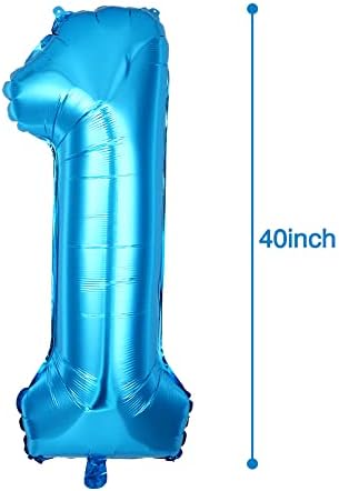 Балони с номера 1 и 6, 40-Инчови Сини балони с Цифри, Голям Балон с номера 16, Украса от Фольгированных майларовых Балони за парти по