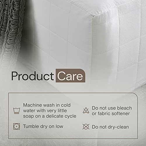 Луксозен протектор за матрак SmartSilk, външна обвивка от чист памук и вътрешна подплата от чиста коприна, Сертифицирана за защита от астма и алергии, двоен размер