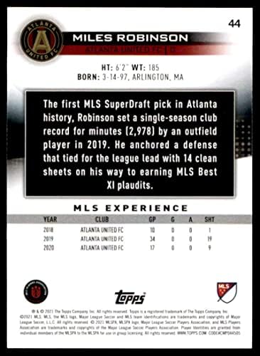 2021 Topps MLS 44 Майлс Робинсън Търговска карти на футболен клуб Атланта Юнайтед