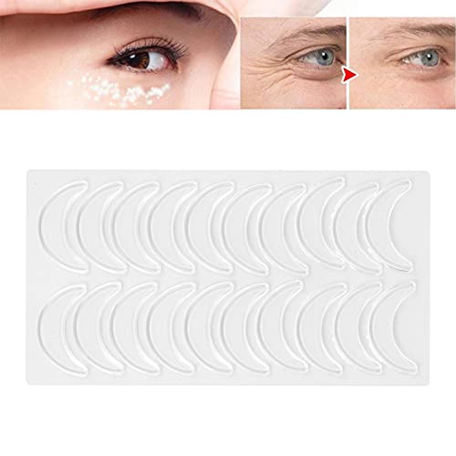 20pcs Силиконови облицовки за очите, Домашна красотата силиконови лепенки за очи Против бръчки силиконови лепенки за очи, укрепване и правят торбичките (20 броя / лист)