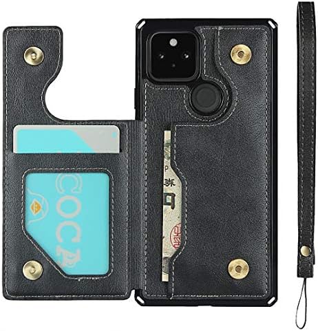 Стилен калъф за Pixel 5, чанта-портфейл с държач за карти, Луксозна стойка от изкуствена кожа, отделения за карти, Двоен