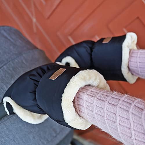 Ръкавици за Колички от изкуствена вълна, Универсална Зимни Съединител за ръце със защита От Замръзване, Непромокаеми Ръкавици, Топло