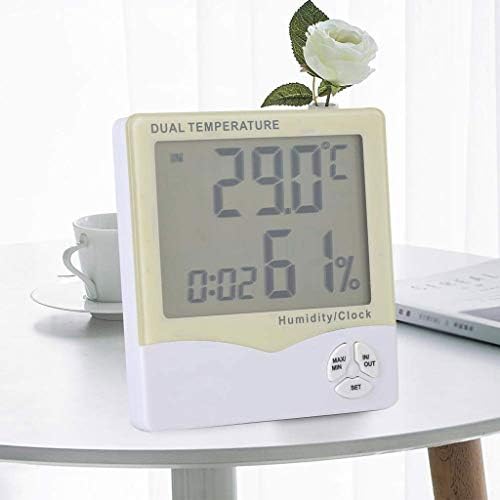 XJJZS Дигитален Термометър-Влагомер за помещения с Датчик за Влажност, Точен Измерител на Контрол на влажността за Дома, Офиса,