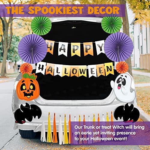 Набор от декоративни елементи за багажника JOYIN на Хелоуин или кола Treat с тематичен дизайн Happy Halloween, Украса на автомобилната арка
