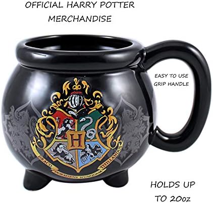 Керамична Чаша Silver Buffalo Harry Potter Hogwarts Crest 3D sculpted от 20 Грама, Черна