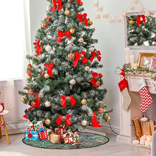Подложка за елхи от винтажной цветна мандала от полиестер Kigai, можете да използвате за декорация на дома за Коледно парти, създайте забавление