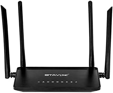 Stavix AC1200 1200 Мб|с двойна лента Безжичен Рутер Gigabit Мощен Високоскоростен Интернет Smart WiFi Устройство | 4 * GE Порт | 4 * 5 dBi Антена С висок коефициент на усилване | Родителски