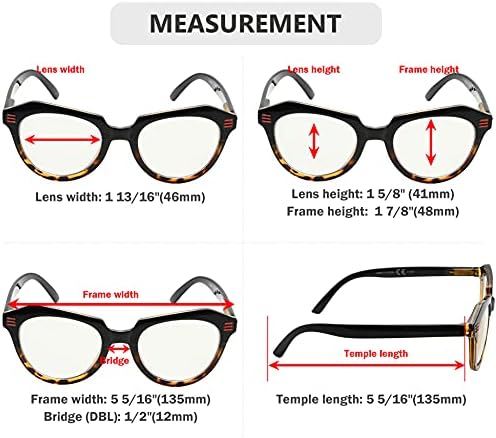 Eyekepper 4-Pack Прогресивно Многофокусные Очила За четене, Блокиране на Синя Светлина, Женски Мультифокальные Очила За четене