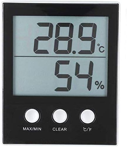 WSZJJ Дигитален Влагомер-Термометър, Измерване на температура и Влажност с LCD екран, Ключ ℃ и ℉ за Дома, Офиса, Оранжерии, Склад