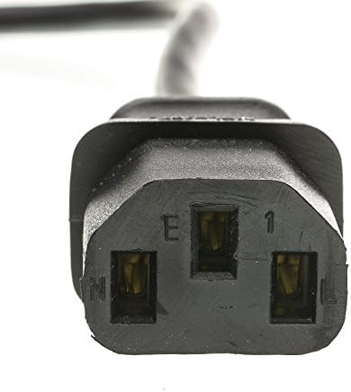 Удължителен кабел за захранване на компютъра/монитора дължина от 6 фута, Включете C13-C14, 3-пинов, 18 AWG, SVT, 10 Ампера,
