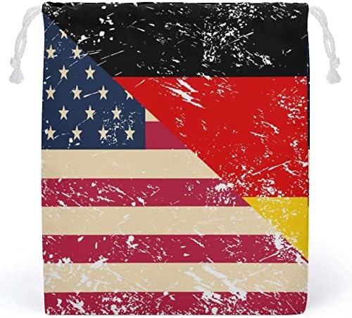 Американски и Немски Ретро Флаг, Холщовая Чанта За Съхранение, Множество Авоська на съвсем малък, Чанта за количка, Чанта