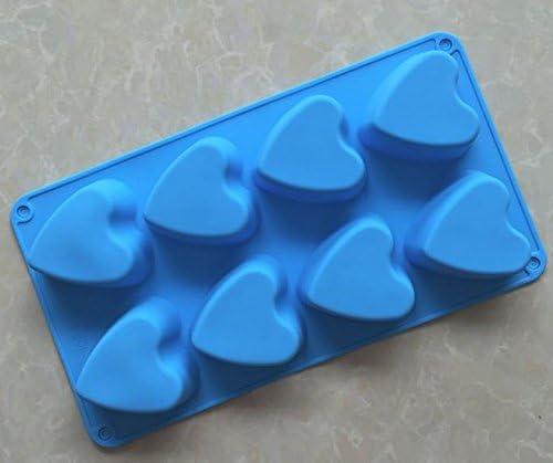 2 Силиконови Форми за сапун във формата на сърца –Празнични Сърца На Св. Валентин – Бомбочки за миещ торта за Домашно приготвяне на Подаръци за партита, Направени с
