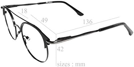 Компютърни очила На lifestyle лещи Crizal кръгли черни club master метални 49 мм unisex_alacfrpr1634