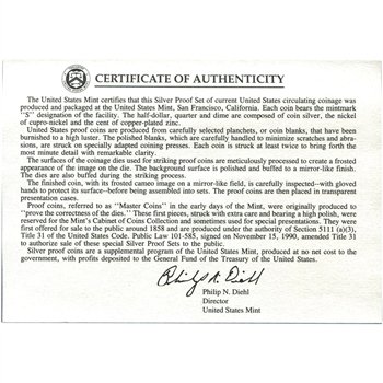 Монетен двор на САЩ, 1993 г. Освобождаването, ОПРЕДЕЛЕНИ от 5 теми PREMIER SILVER PROOF, Оригиналната Кутия/COA DCAM