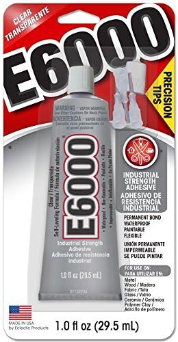 E6000 Промишлен лепило Среден Вискозитет с Прозрачен Прецизионным фитил 1 унция.