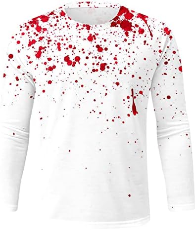 Мъжки блузи на Хелоуин 2022, Мъжки Модни Ежедневни Блузи с кръгло деколте на Хелоуин, 3D Дигитален печат, Дълги Весели Пролетни Блузи