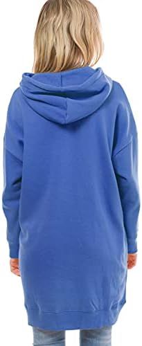 MixMatchy Дамски Ежедневни Блузи с качулка от руно на големия размер, с дълъг ръкав, Без Пуловер, Туника (S ~ 3X)