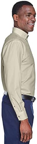 Мъжки Саржевая риза от лека смес с дълъг ръкав и Защита от петна