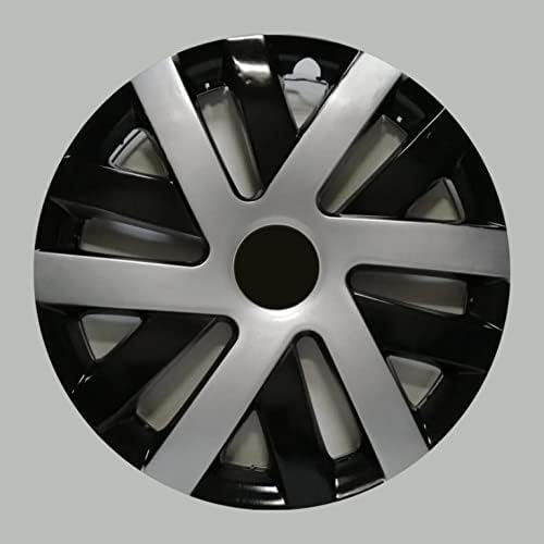 Комплект Copri от 4 Джанти Накладки 14 инча, Сребристо-черен на цвят, с защелкивающимся Капак Подходящ за Hyundai Accent