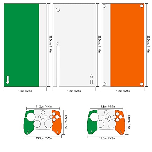 Знаме на Ирландия Скинове за конзолата Xbox серия X И контролер Vinyl Стикер на кожата, Стикер-калъф За опаковане (Xbox X серия)