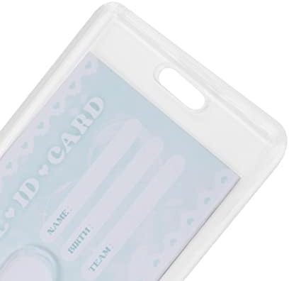 Прозрачна акрилна титуляр за фотокарточек Kpop, симпатичен държач за снимка-на дисплея за самоличност кредитна банкова карта, защитен калъф с отложено във формата н?