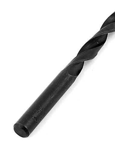 uxcell рязане Диаметър 10,7 мм, HSS Спиральное Тренировка с директен опашка Черен цвят