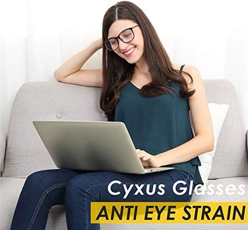 2 Опаковане на Заключващи Очила Cyxus Blue Light в Рамки за очила с Прозрачни Лещи за Мъже и Жени