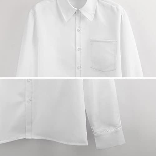Мъжка Риза с Абстрактен Геометричен Модел, с Дълъг Ръкав и V-образно деколте, Ежедневни Блузи Копчета с Джоб