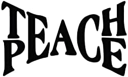 Vinyl Стикер на стената - Teach Peace - 15 x 25 - Модерен Вдъхновяваща Стикер с Положителна Цитат за Дома, Детски Стаи, Спални, Училищен