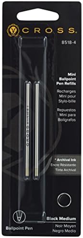 Химикалка писалка Cross Mini, сменяеми кожени дръжки за аксесоари, средно-черен (8518-4)