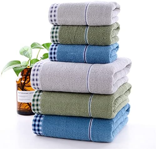 Комплект памучни хавлиени кърпи WPYYI, Впитывающее Кърпа, Однотонное Мека Кърпа за ръце, Комплект кърпи за Душ (Цвят: синьо размер