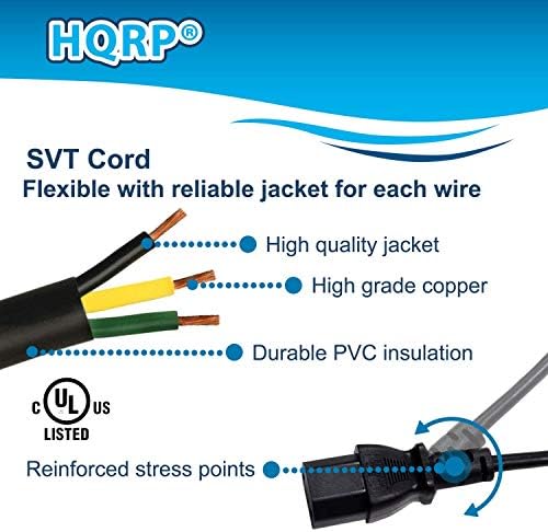 10-подножието на захранващия кабел за променлив ток HQRP работи с мрежови кабел Denon AVR-X1000 AVR-X1100W AVR-X2000 AVR-X2100W