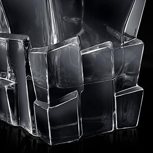 Персонализирани гарафа за уиски Maverton и 2 чаши за мъжете - Елегантен комплект за уиски за него - Модел на Ice cubes - Стилен