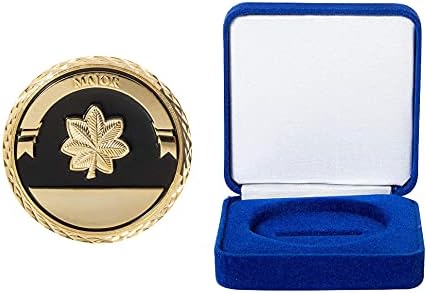 Монета на Повикване в ранг на майор Поле Офицерской служба на армията на Съединените Щати и Синьо Кадифе Кутия за показване