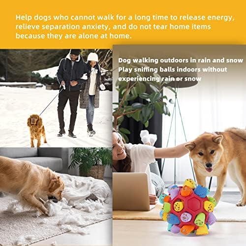 Интерактивна играчка за кучета Tesytto с топка за нюхания домашни любимци, за подобряване на развитието на естествени умения за получаване на храна, Приучению до бавн?