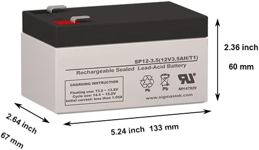 Замяна на батерията на монитора на пациента Criticare Systems 507, 507ER - 12-Волтов конектор F1 капацитет 3,5 А от SigmasTek