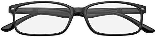 Очила Emblem Eyewear Очила за четене Мъжки Женски Класически Ридеры Унисекс с Пружинным тръба на шарнирна връзка (Червен, 1,00)